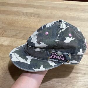 Y2K Barbie women’s Camouflage Hat with Pink Details